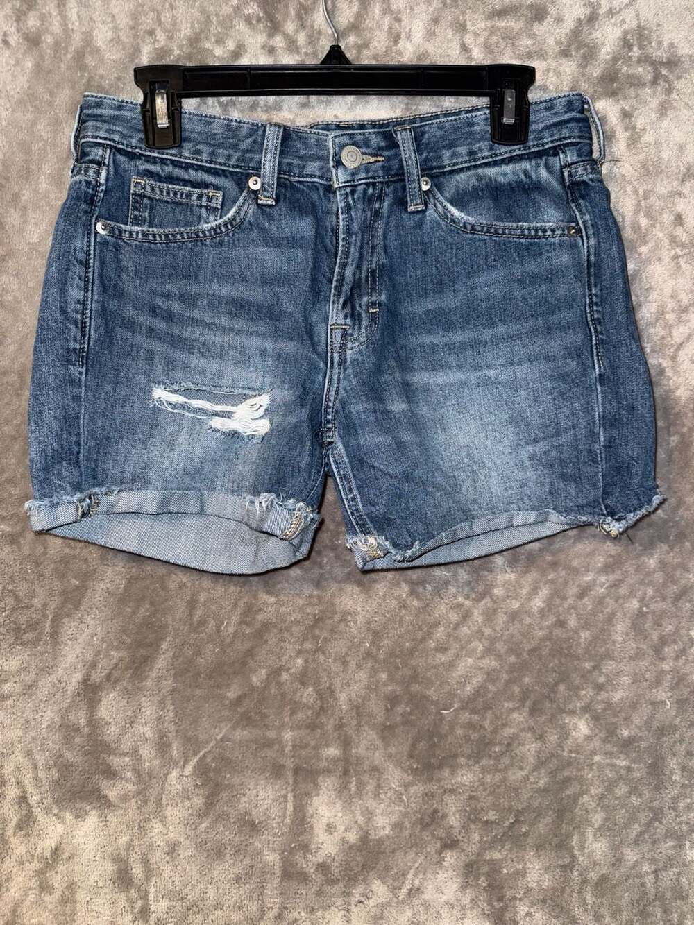Lucky Brand Mid Rise Boy Short Denim Shorts Size 0/25